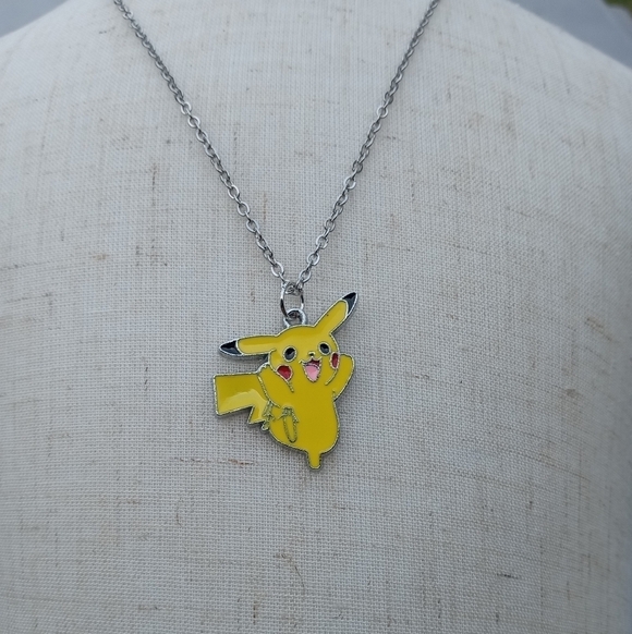 2/$10 Pokemon Pikachu Stainless Steel Necklace - Picture 2 of 4